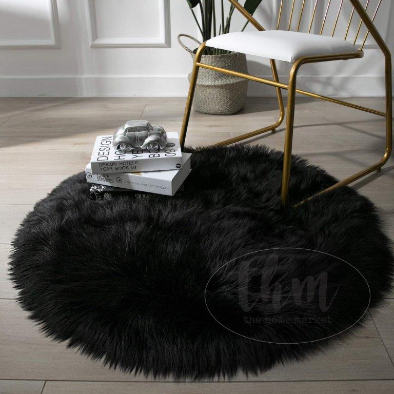 Plush Faux Fur Rug Black Mystic Luxury Gothic Carpet Furniture Home Living Home Decor Carpets Mats Flooring On Carousell