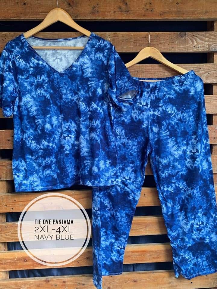 PlusSize tie dye terno pajama