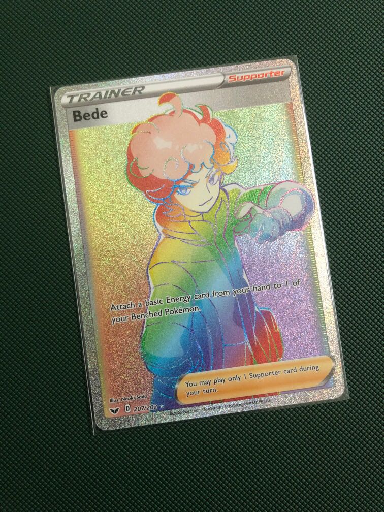 Pokemon Bede Rainbow Hyper Rare TCG, Hobbies & Toys, Toys & Games on