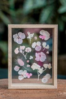 Preserved Pressed Flowers in Glass Frame