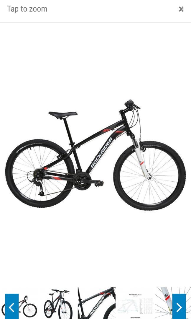 ROCKRIDER SPORT TRAIL 100 BLACK Sports Equipment Bicycles Parts Bicycles on Carousell