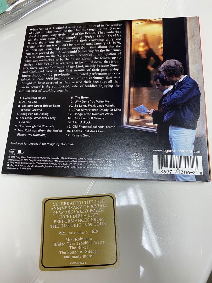 SIMON & GARFUNKEL LIVE 1969 2008年靚聲美版CD 極新淨收藏品99%新