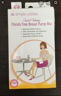 Simple Wishes Hands Free Breast Pump Bustier Bra XS-L black