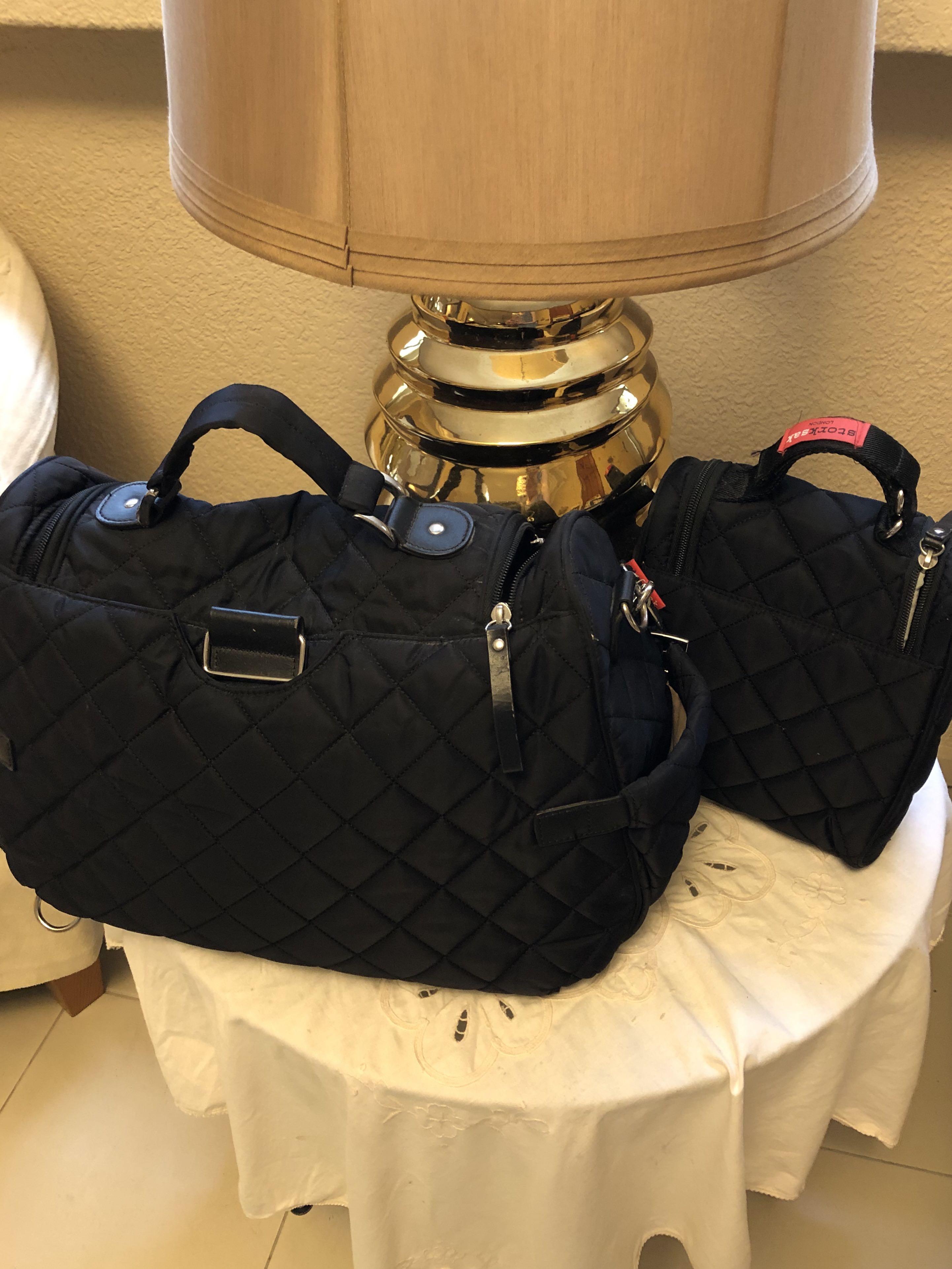 Storksak Poppy Quilt Diaper Bag Black Women s Fashion Bags