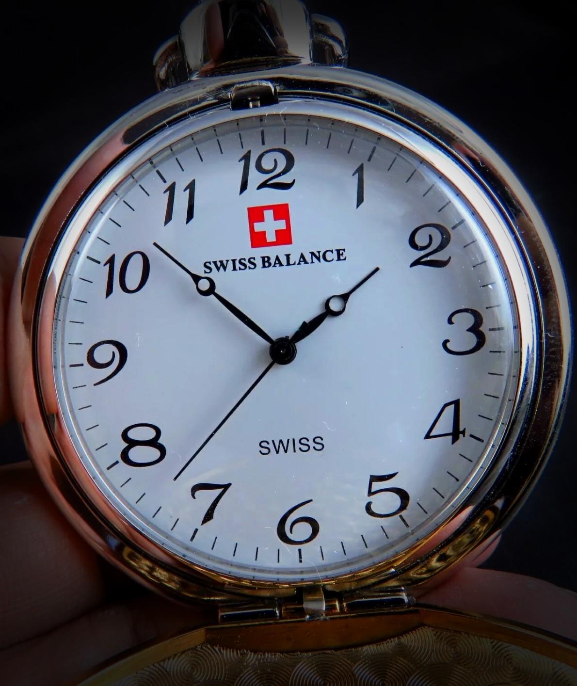 SWISS BALANCE ANTIQUE STYLE POCKET MEN WATCH
