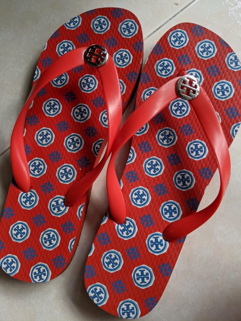 red women's slippers