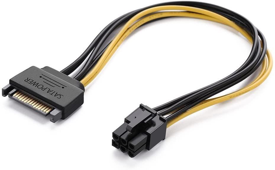Ugreen Sata Power Cable Sata15 Pin To 6 Pin Pci Express Graphics Video Card Power Cable Adapter 20cm 15pin To 6pin Electronics Others On Carousell