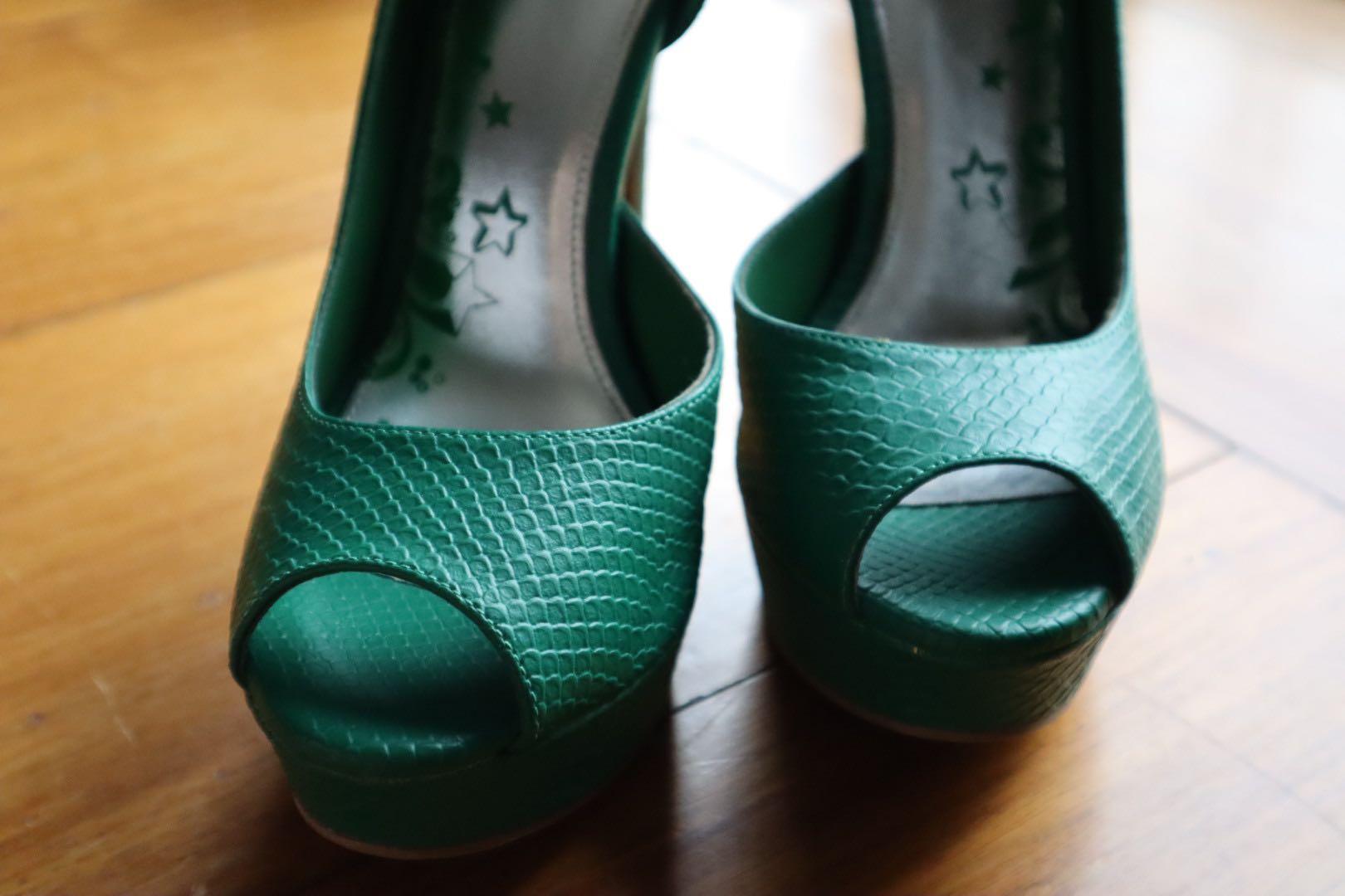forest green heels