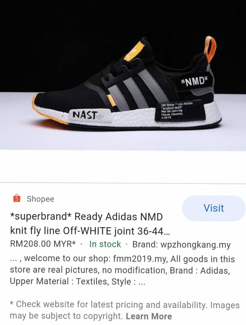 Planificado masculino Recogiendo hojas Adidas NMD x Off white, Women's Fashion, Footwear, Sneakers on Carousell