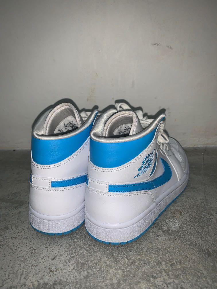 White and discount light blue jordans
