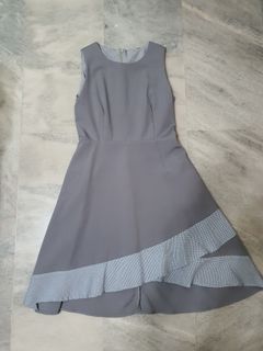 runaway lover grey crochet skater dress