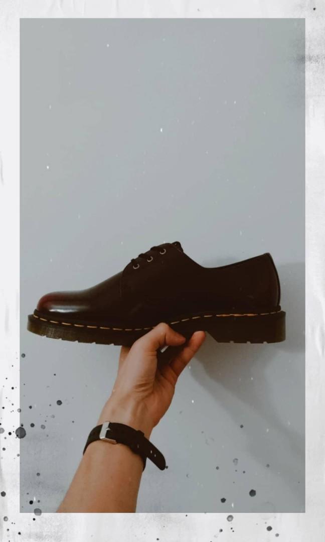 Authentic Dr Martens Vegan 1461 3 eye shoes in red Men s Fashion Footwear Dress Shoes on Carousell