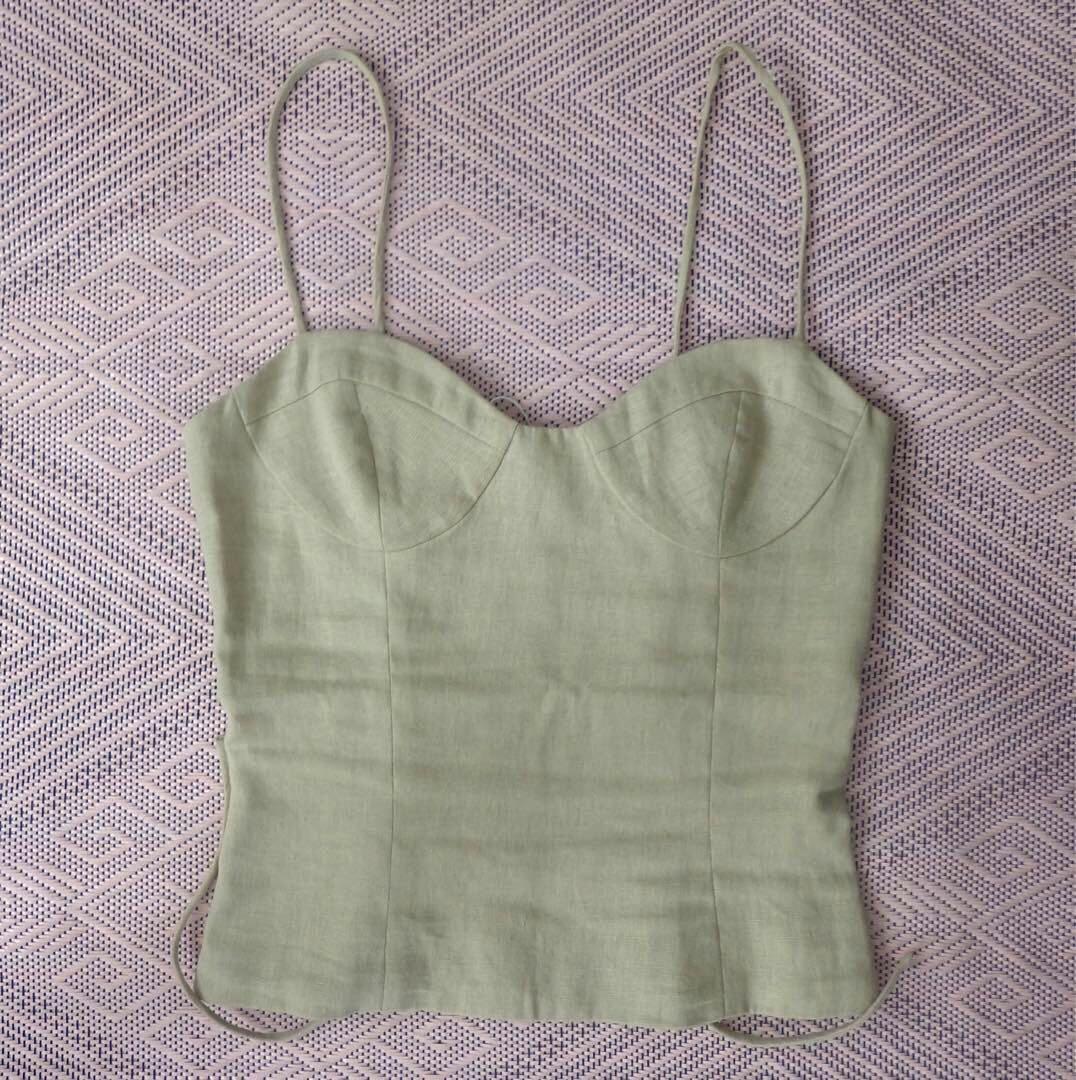 linen bustier