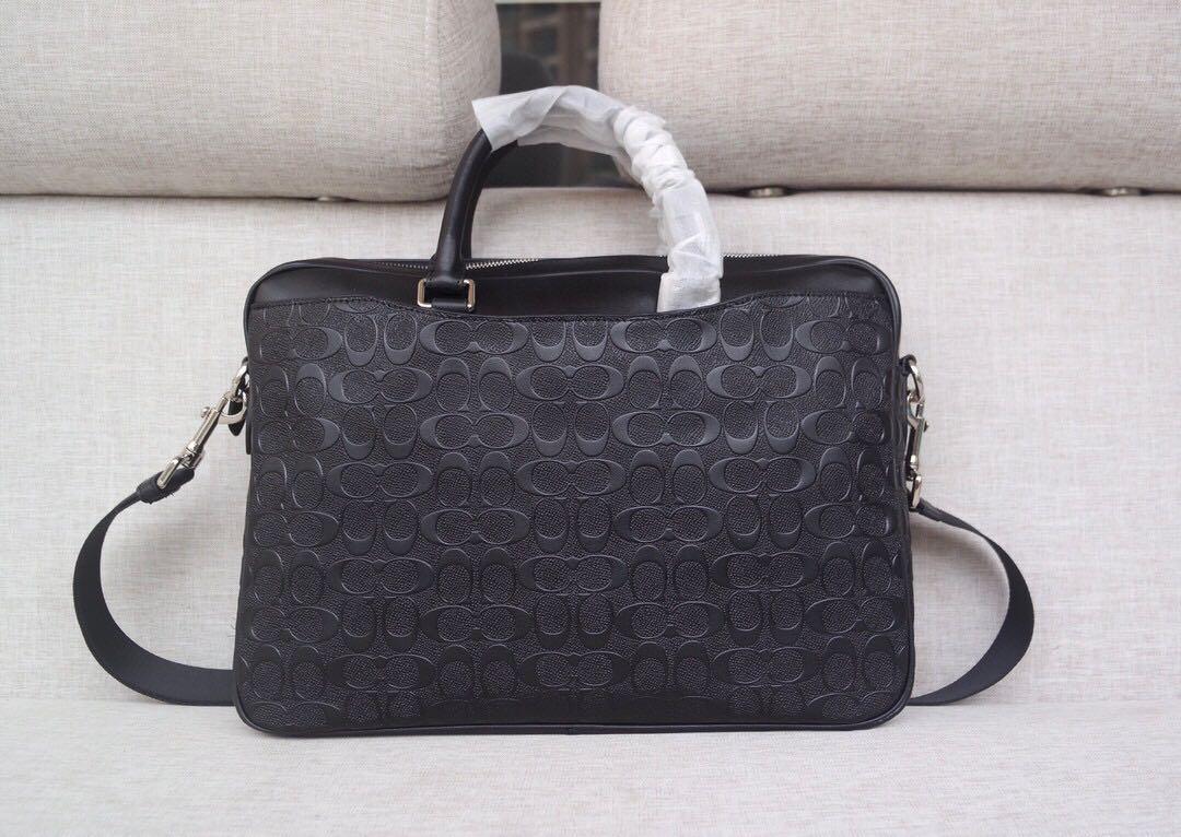 BECKETT COMPACT BRIEF IN SIGNATURE LEATHER (COACH F72973) BLACK/NICKEL