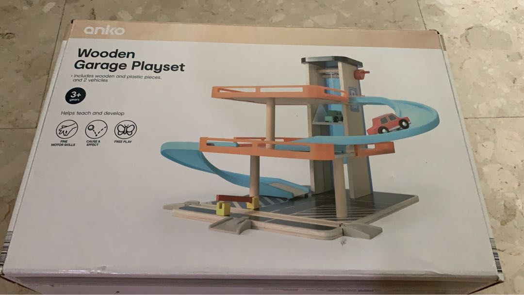 Wooden toy garage kmart 2025