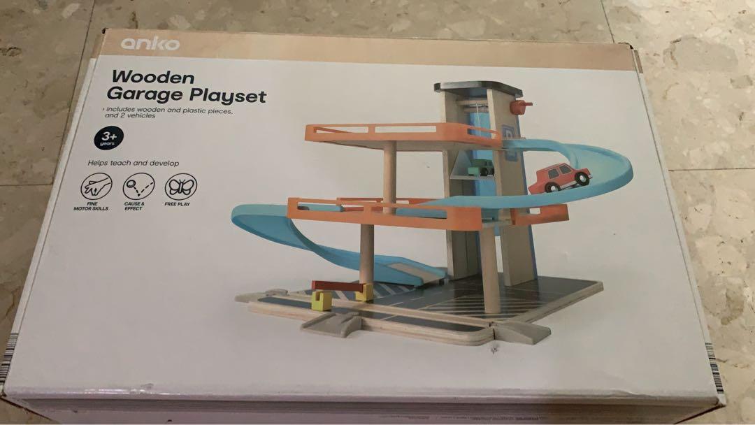 Bnib Kmart Anko Wooden Garage Playset Hobbies Toys Toys Games On Carousell