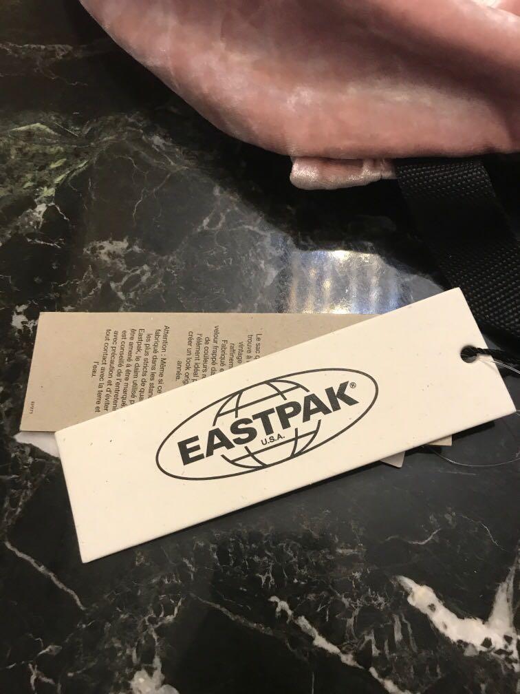 Brand New Authentic Eastpak backpack in crushed pink velvet