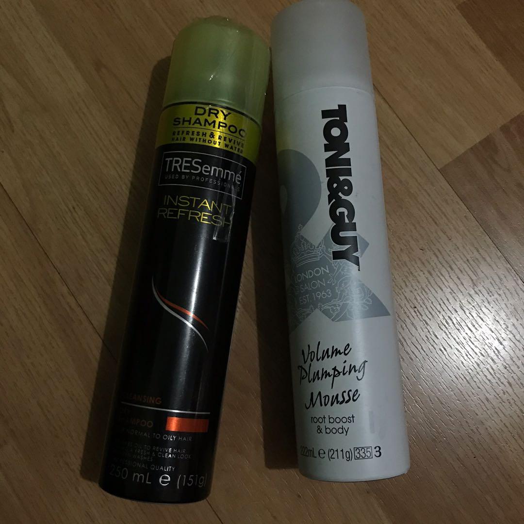 Bundle Dry Shampoo Tree Me Volume Pumping Mousse Toni Guy Health Beauty Hair Care On Carousell