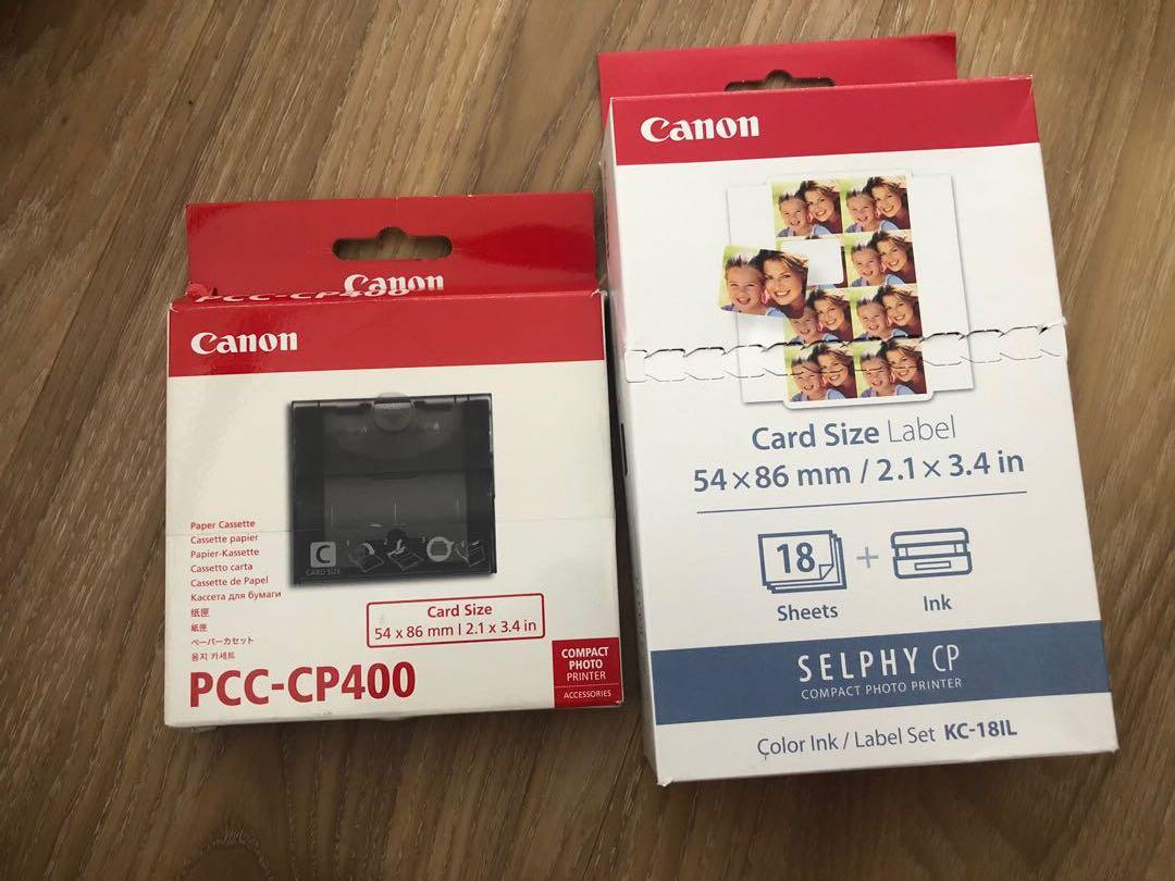canon selphy photo label paper kc 18il and cassette pcc cp400