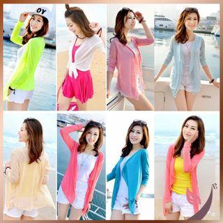 【Order 2 pcs above will be shipped!!】 Sunscreen Long Sleeves blouse Beach Causal Shirts