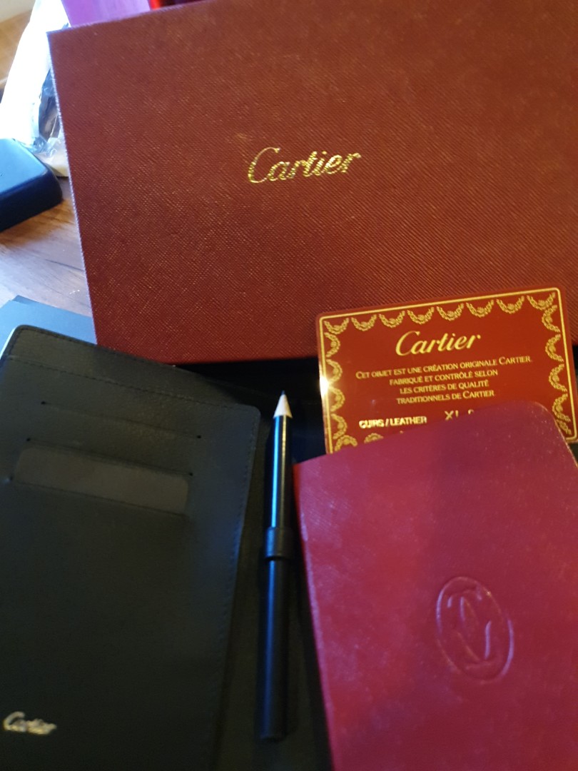 cartier leather notebook