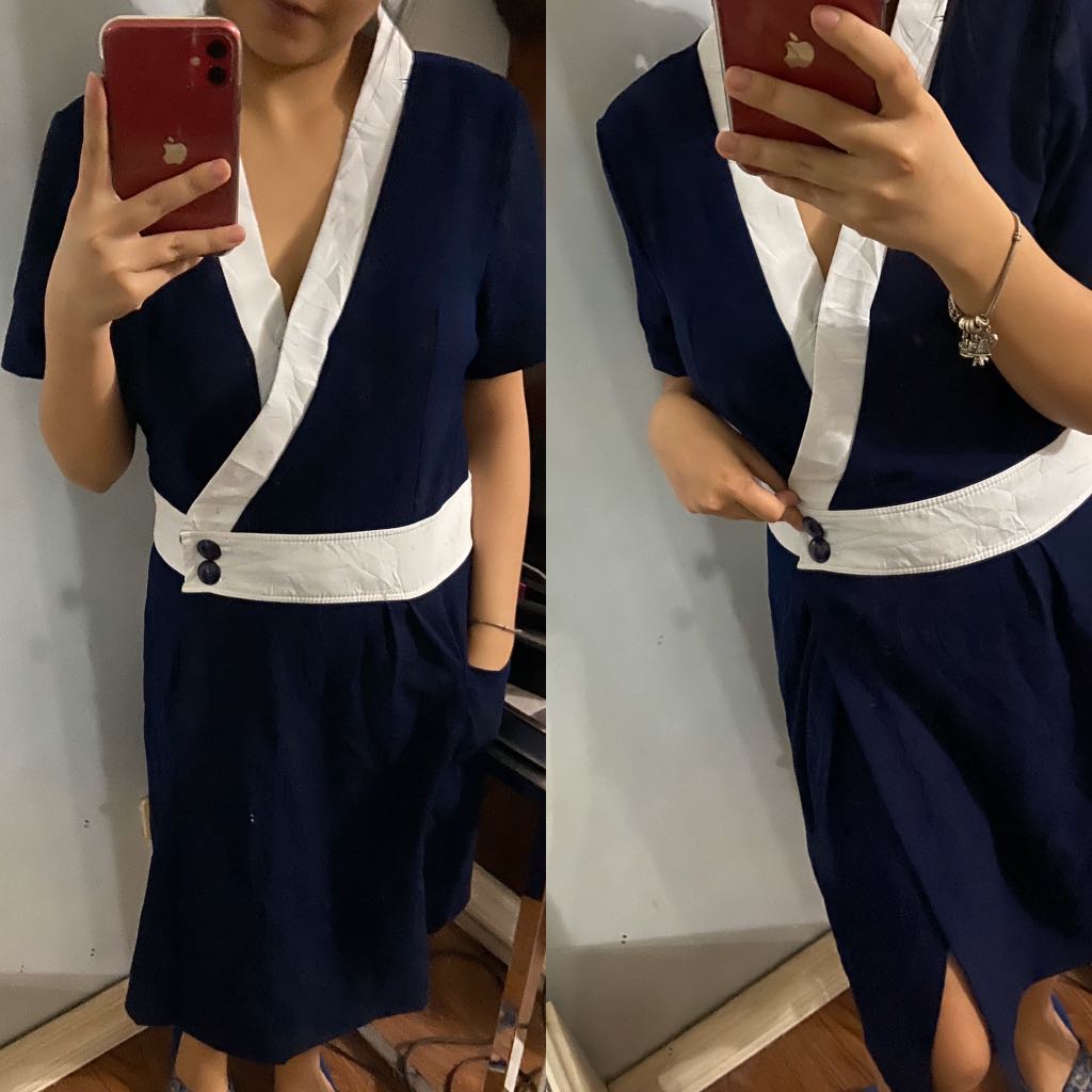 navy casual dress