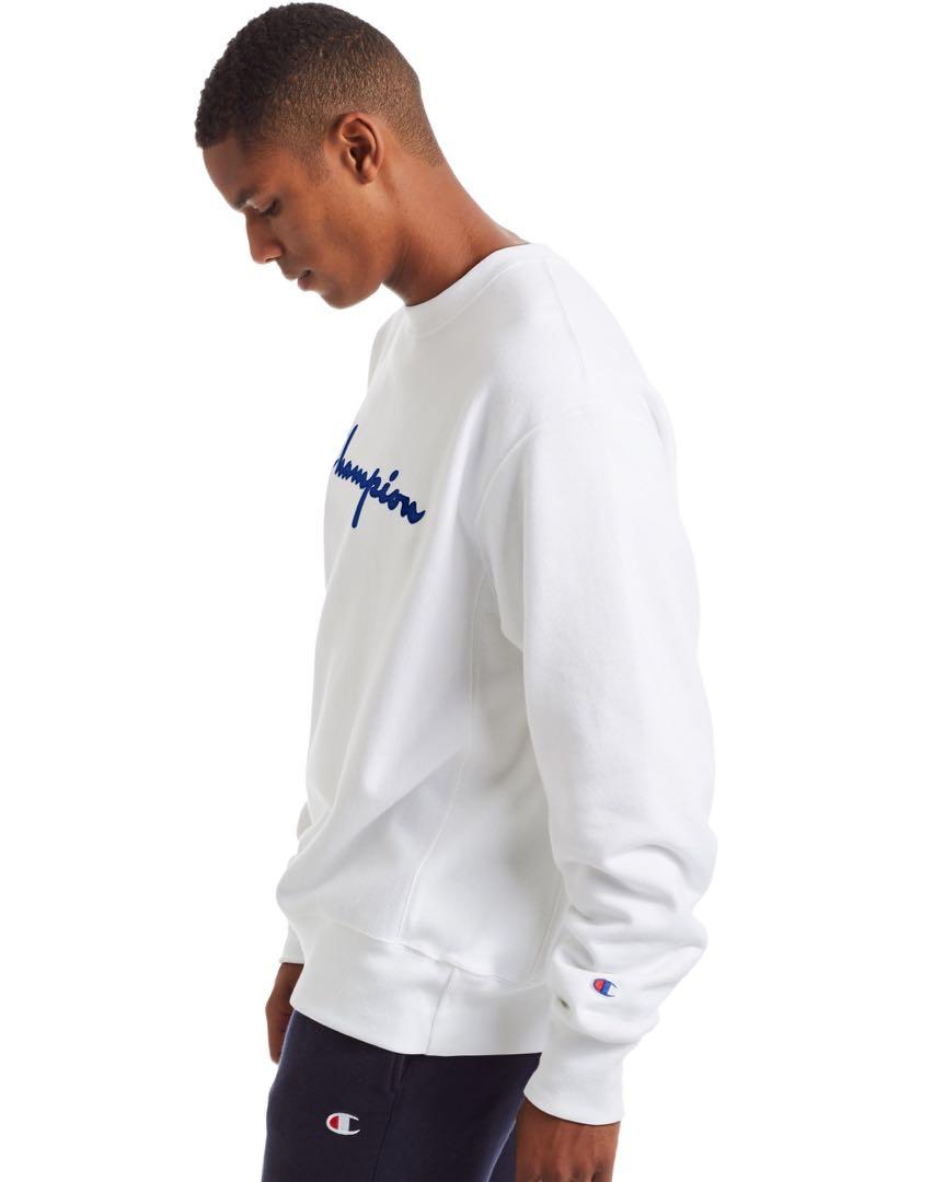 All white champion sweatshirt clearance