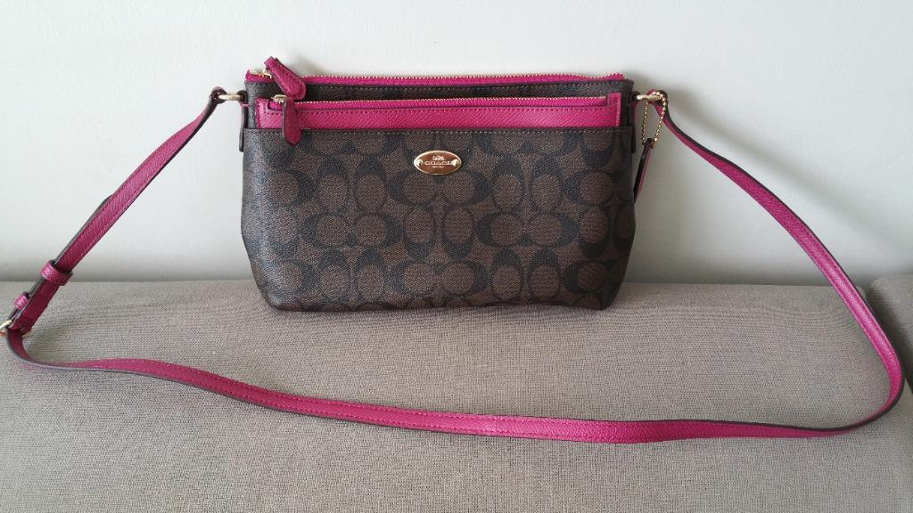 Coach crossbody purse hotsell pink