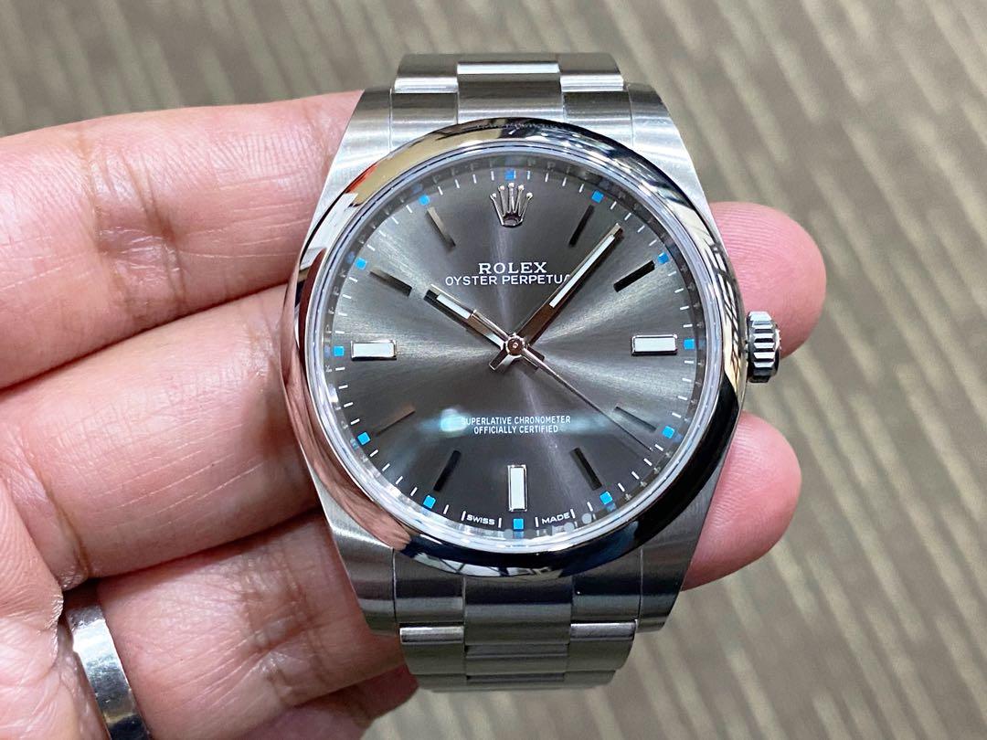 Oyster perpetual 39 grey hotsell