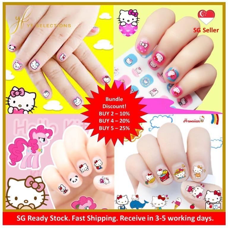 Cute 3d Nail Art Stickers 60 80 Stickers Set Manicure Diy Decals Self Adhesive Easy Removal Women Kids Party Health Beauty Hand Foot Care On Carousell