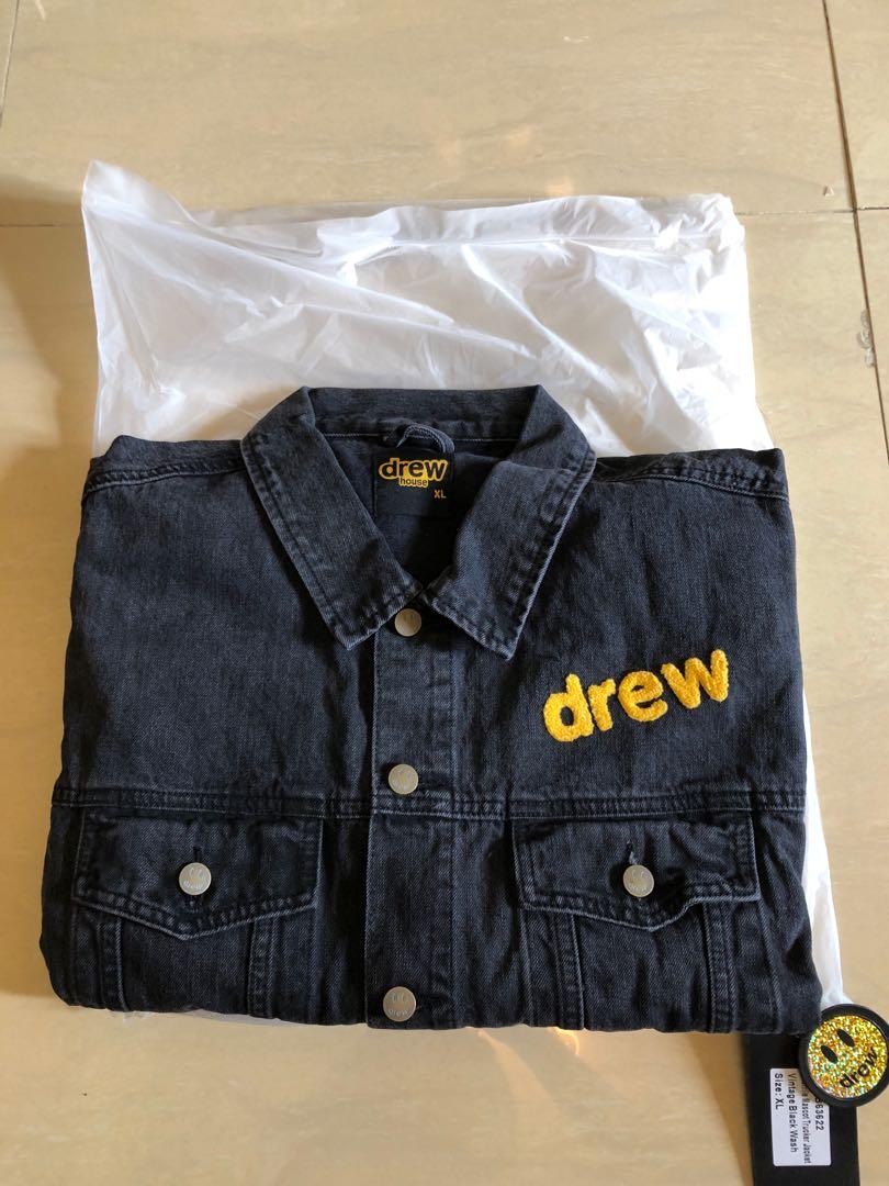 Drew House Black Denim Jacket, 男裝, 外套及戶外衣服- Carousell