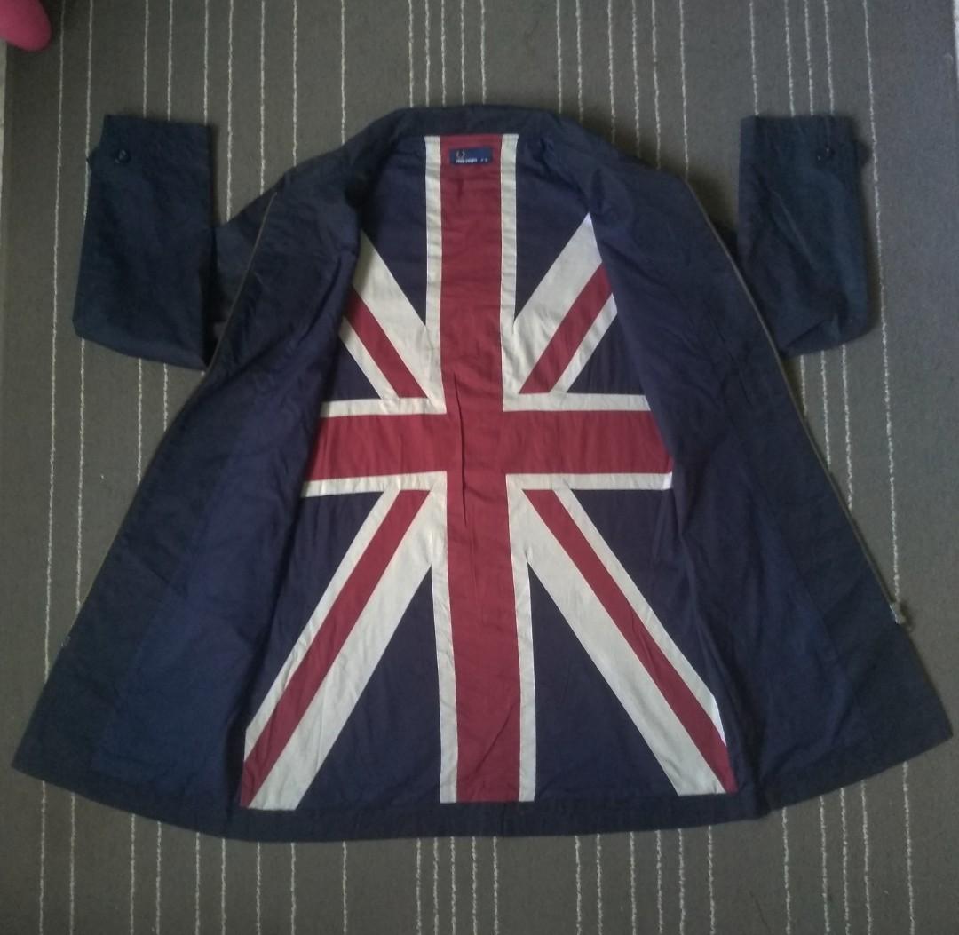 Fred Perry Union Jack Long Coat Men s Fashion Coats Jackets and
