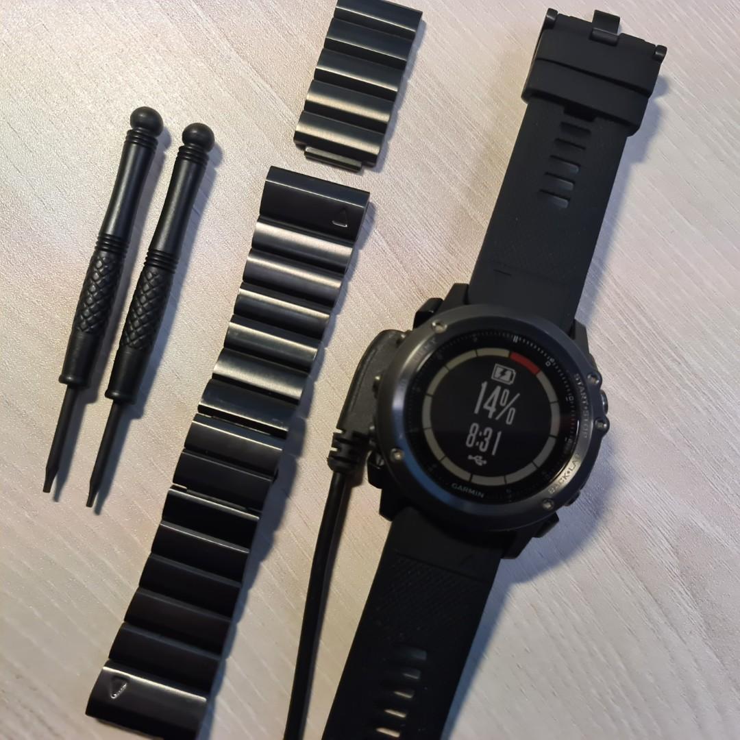 Garmin Fenix 3 Sapphire HRM RUN Bundle Mobile Phones Gadgets Wearables Smart Watches on Carousell