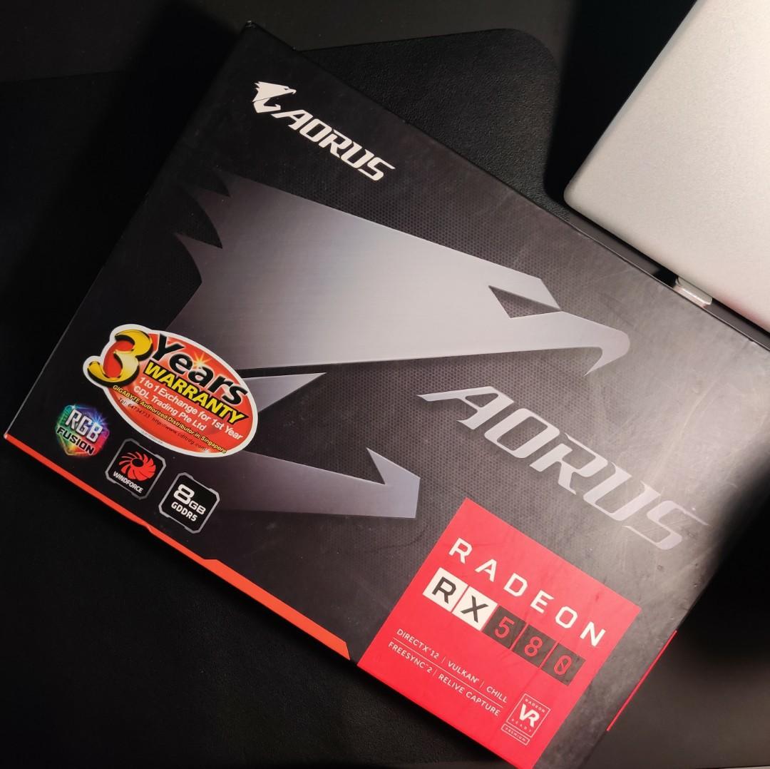 Gigabyte AORUS Radeon RX 580 GAMING 8G Computers Tech Parts