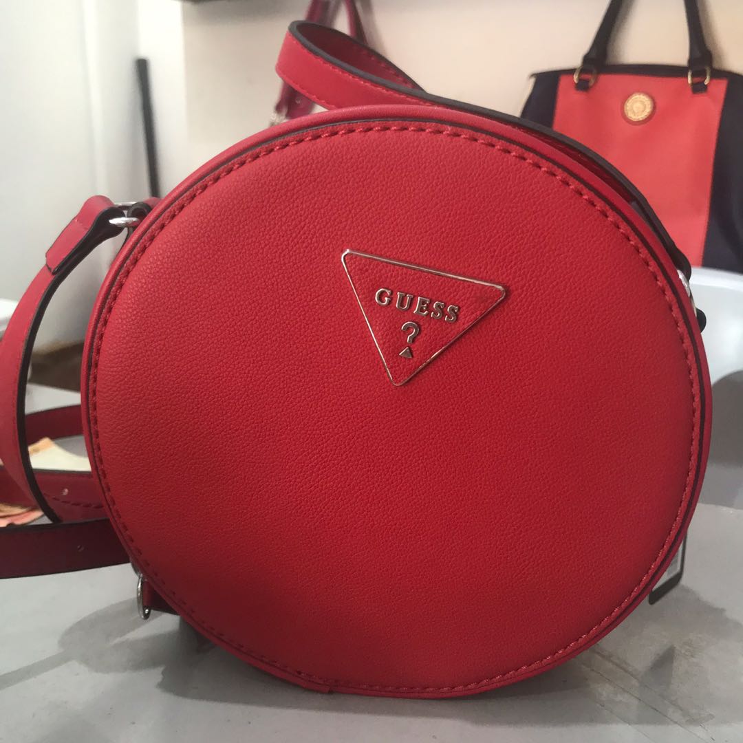 Guess round sling, Women's Fashion, Bags & Wallets, Cross-body Bags on ...