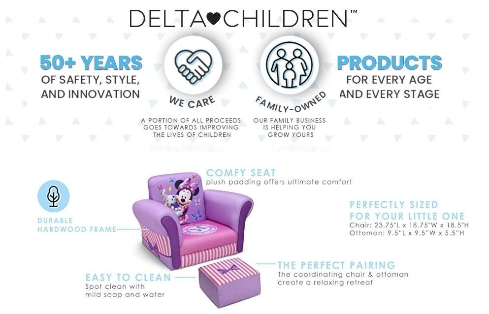 Minnie mouse upholstered sofa & ottoman discount set