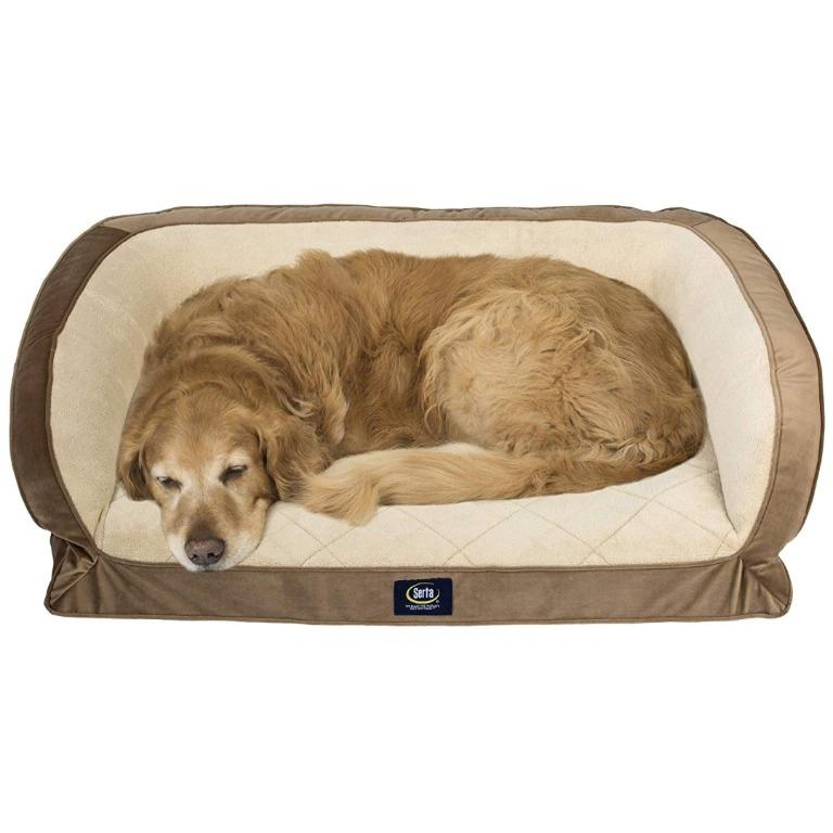 Serta orthopedic gel memory foam quilted couch pet bed online