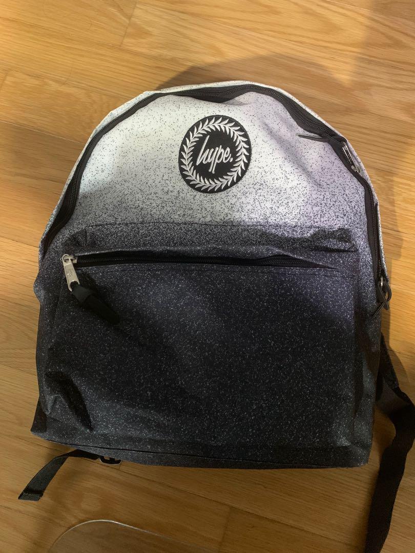 Hype black with clearance white speckle backpack