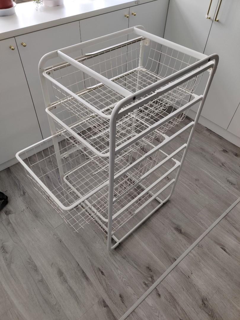 Ikea Jonaxel laundry basket tray pull out, Furniture & Home Living, Home Improvement