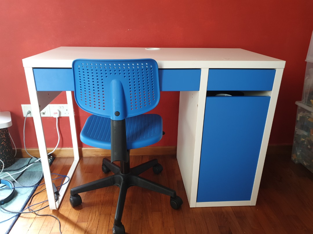 Ikea Study Table with chair, Furniture & Home Living, Furniture, Tables & Sets on Carousell