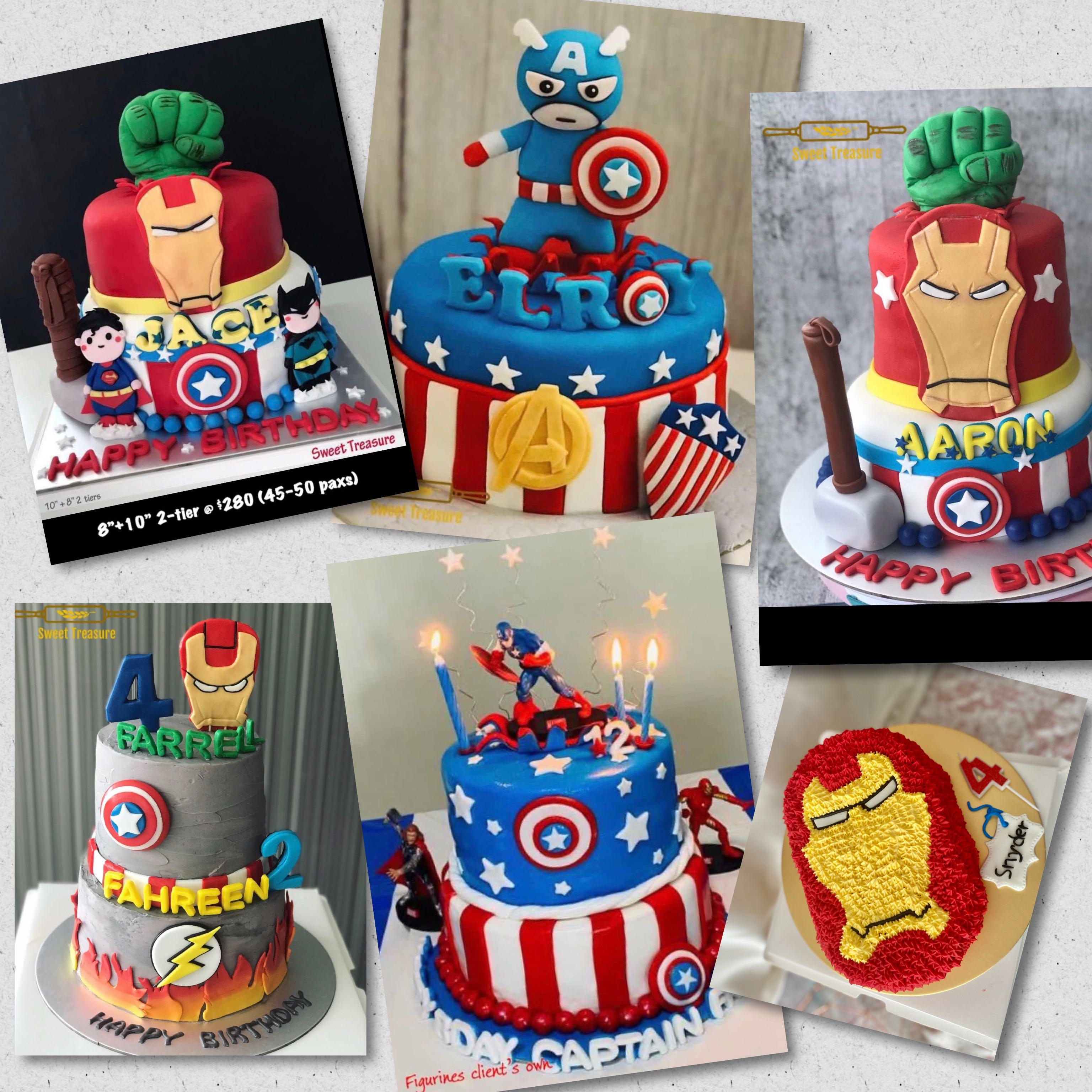 Avengers Superhero Cake Cupcakes Iron Man Captain America Hulk Food Drinks Baked Goods On Carousell