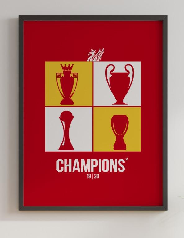 Liverpool champions wall poster Clearance