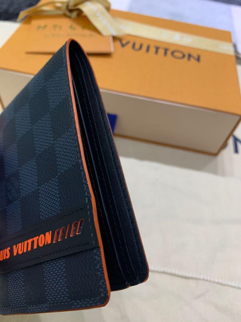 Pre-owned Louis Vuitton Multiple Wallet Damier Cobalt Race Blue