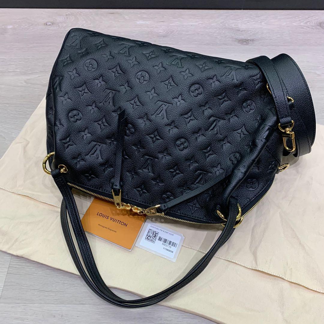 Louis Vuitton Monogram Empreinte Leather Ponthieu PM Cross Body Handbag Bag  Noir Article: M43719