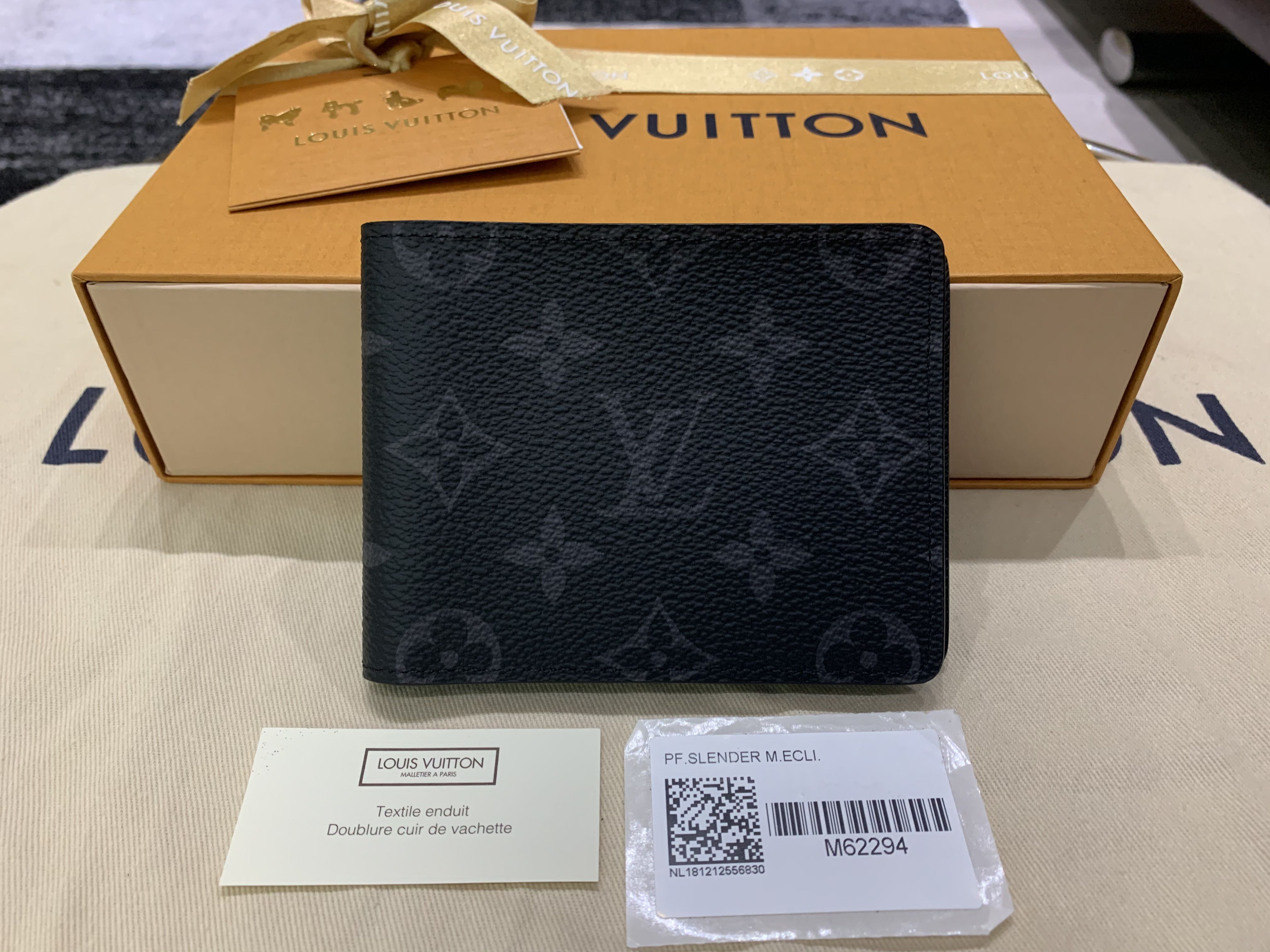 Slender Wallet Monogram Eclipse Canvas  Wallets and Small Leather Goods  LOUIS  VUITTON