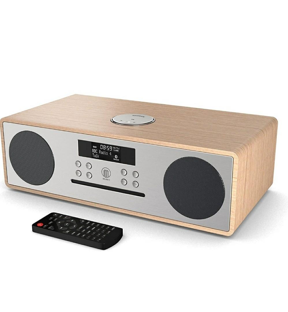 Azatom trinity blacksilver dabdab digital fm radio cd player bluetooth stereo speaker