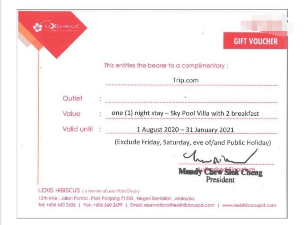 Malaysia Lexis Hibiscus Hotel Tickets Vouchers Gift Cards Vouchers On Carousell