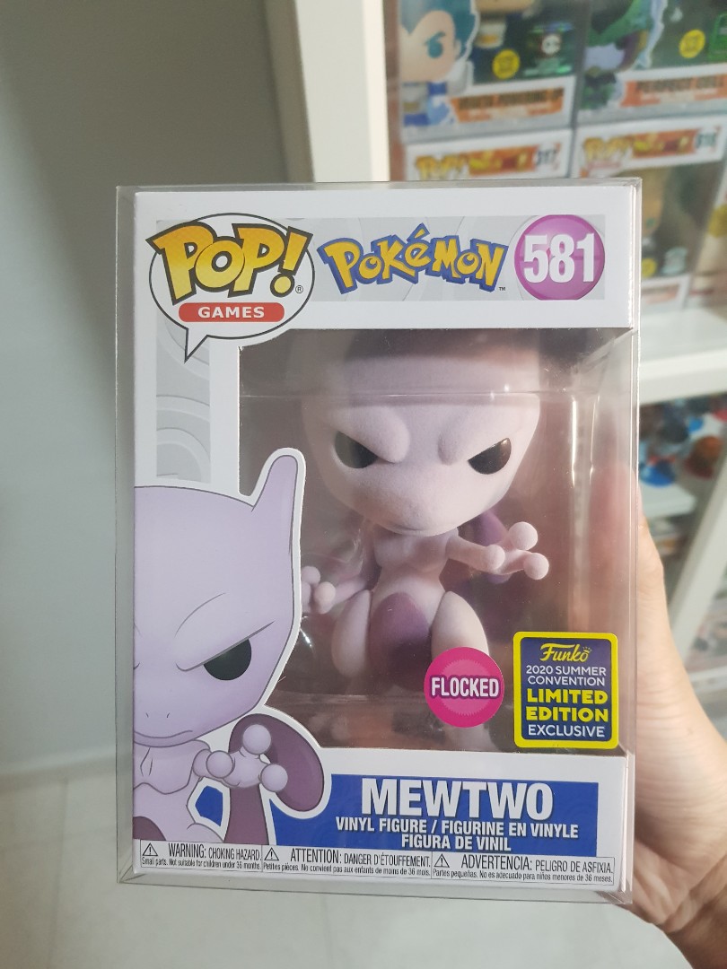 flocked mewtwo pop