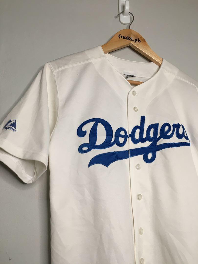 Genuine MLB Majestic, Shirts, La Dodgers Mlb Genuine Merchandise Majestic Baseball  Jersey Mens 2xl Plain Back