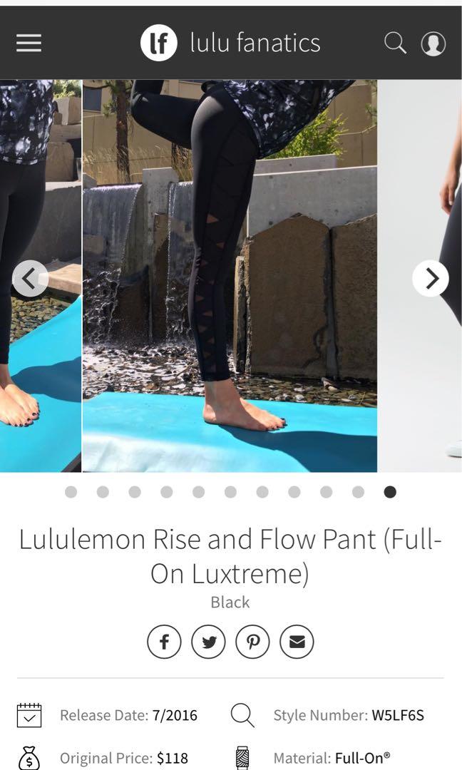 Lululemon Rise and Flow Pant (Full-On Luxtreme) - Black - lulu fanatics